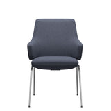 Vanilla Dining Chair With Arms - D300 - LB - Fabric