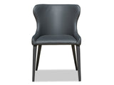 Arcadia Leather Dining Chair - Charcoal