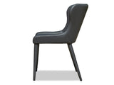 Arcadia Leather Dining Chair - Charcoal