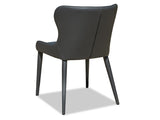 Arcadia Leather Dining Chair - Charcoal