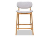 Arlo Oak Barstool - Silver