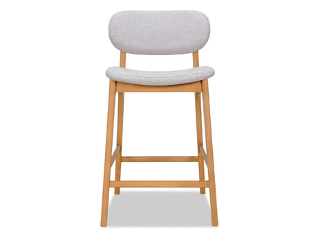 Arlo Oak Barstool - Silver