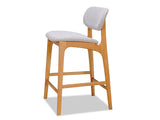 Arlo Oak Barstool - Silver