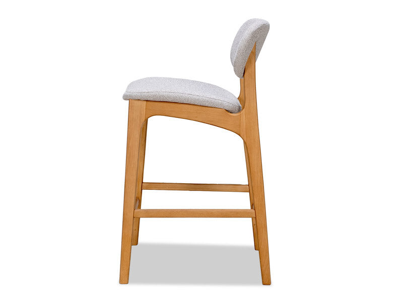 Arlo Oak Barstool - Silver