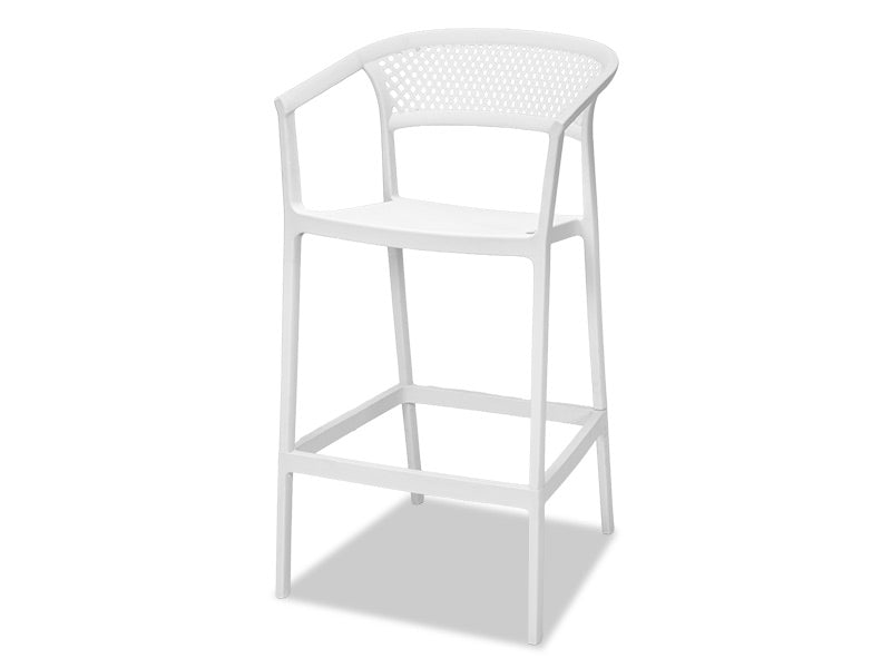 Beach Outdoor Barstool - White