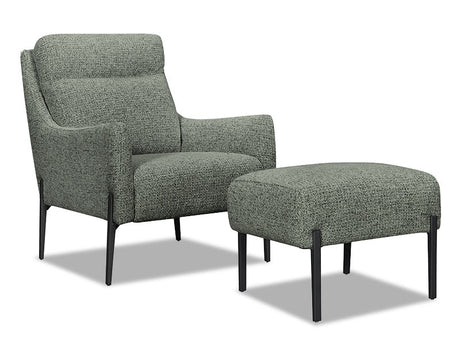 Bellevue Fabric Footstool - Green