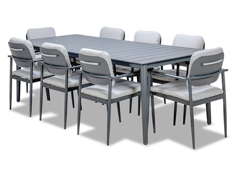 Cairns 9 Piece Outdoor Suite - Gunmetal
