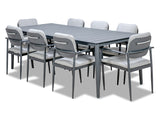 Cairns 9 Piece Outdoor Suite - Gunmetal