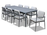 Cairns 9 Piece Outdoor Suite - Gunmetal