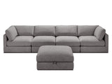 Capella 4 Seater + Ottoman - Caviar