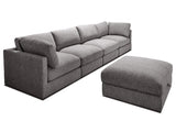 Capella 4 Seater + Ottoman - Caviar