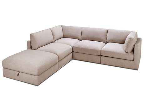 Capella 4 Seater + Ottoman - Cobblestone