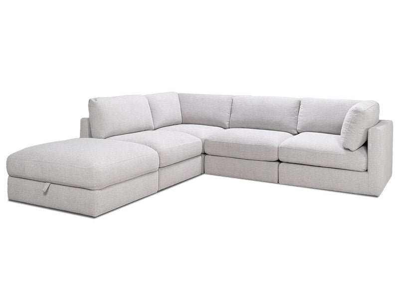 Capella 4 Seater + Ottoman - Storm