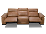 Como 3 Seat Leather Electric Recliner
