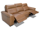 Como 3 Seat Leather Electric Recliner