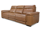 Como 3 Seat Leather Electric Recliner