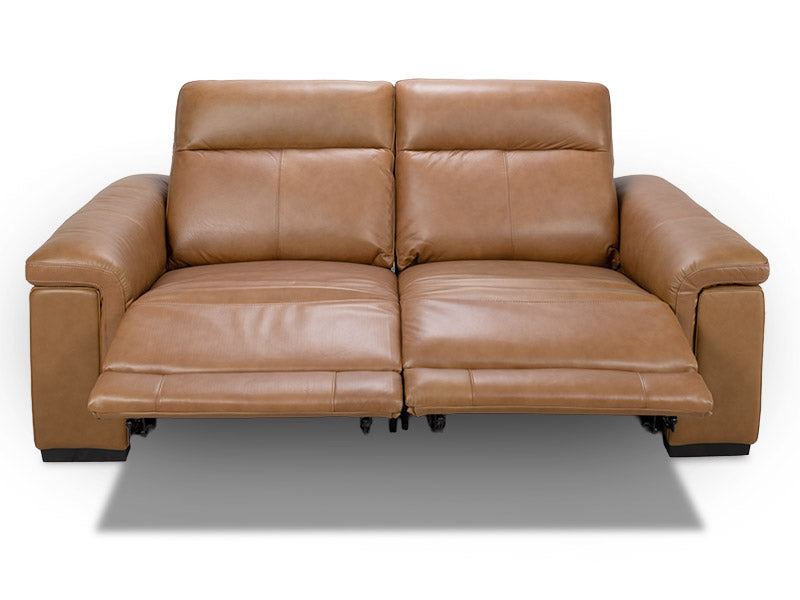 Como 2 Seat Leather Electric Recliner