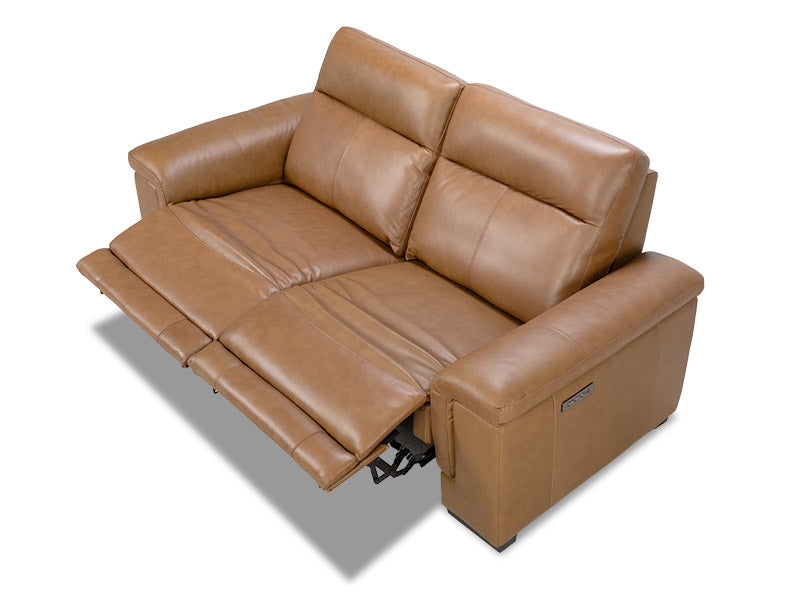 Como 2 Seat Leather Electric Recliner