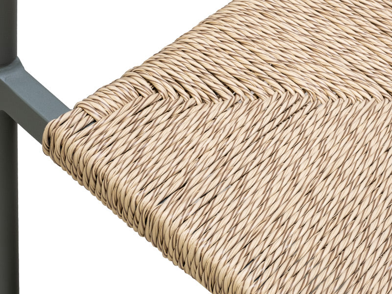 Cott Wicker Outdoor Dining Chair - Gunmetal