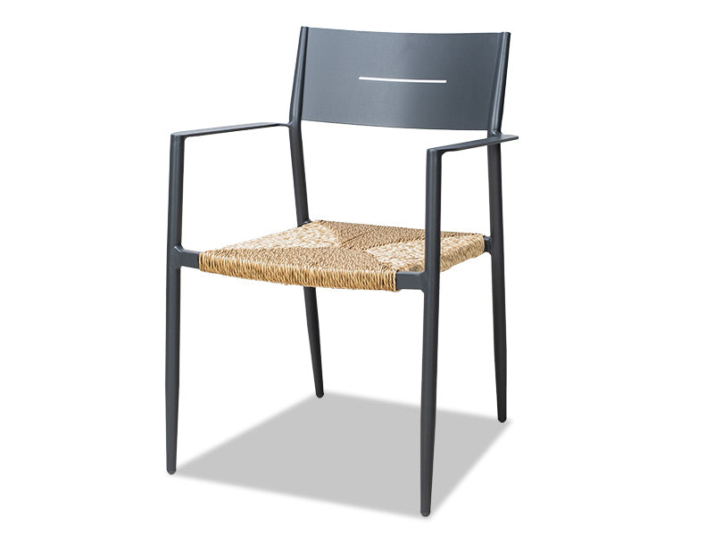 Cott Wicker Outdoor Dining Chair - Gunmetal