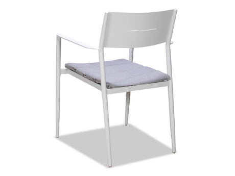 Cottesloe Outdoor Dining Chair with Cushion - White