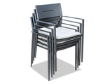 Cottesloe Outdoor Dining Chair with Cushion - Gunmetal