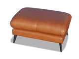 Davani Leather Ottoman - Brandy Leather