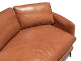 Davani Leather Wedge Sofa - Brandy Leather