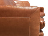 Davani Leather Wedge Sofa - Brandy Leather