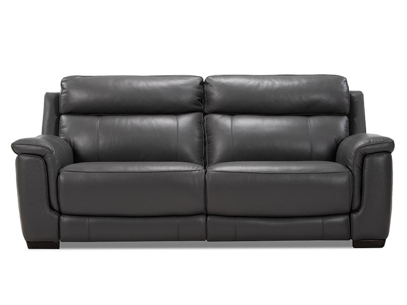 Genoa 2.5 Seat Leather Electric Recliner - Magnet