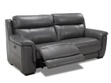 Genoa 2.5 Seat Leather Electric Recliner - Magnet