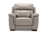 Genoa 1 Seat Leather Electric Recliner - Feather Grey