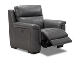 Genoa 1 Seat Leather Electric Recliner - Magnet