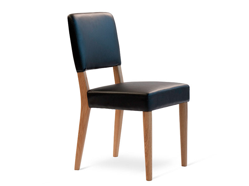 Adele Leather Dining Chair - Black