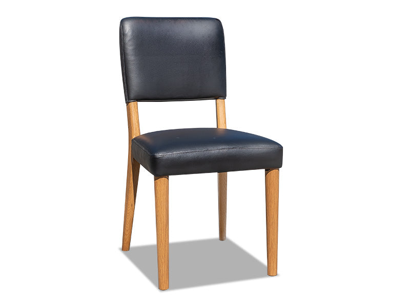 Adele Leather Dining Chair - Black