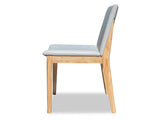 Luca Leather Dining Chair - Light Grey