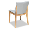 Luca Leather Dining Chair - Light Grey