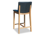 Luca Leather Barstool - Black