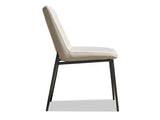 Oliver Leather Dining Chair - Light Grey