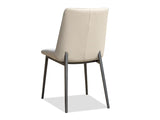 Oliver Leather Dining Chair - Light Grey