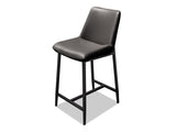 Oliver Leather Barstool - Black