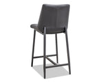 Oliver Leather Barstool - Black