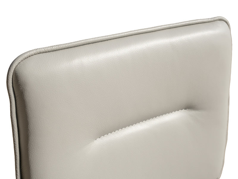 Pluto Leather Dining Chair - Pewter