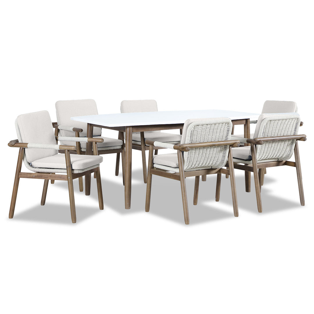 Polo Outdoor Dining Suite - Acacia