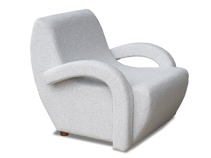 Retro Accent Chair - Light Grey