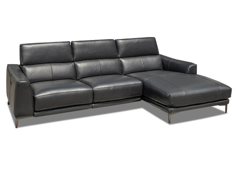 Rossa Leather Chaise with Motion