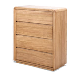 Serpentine Tall Boy - 4 Drawer