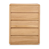 Serpentine Tall Boy - 5 Drawer