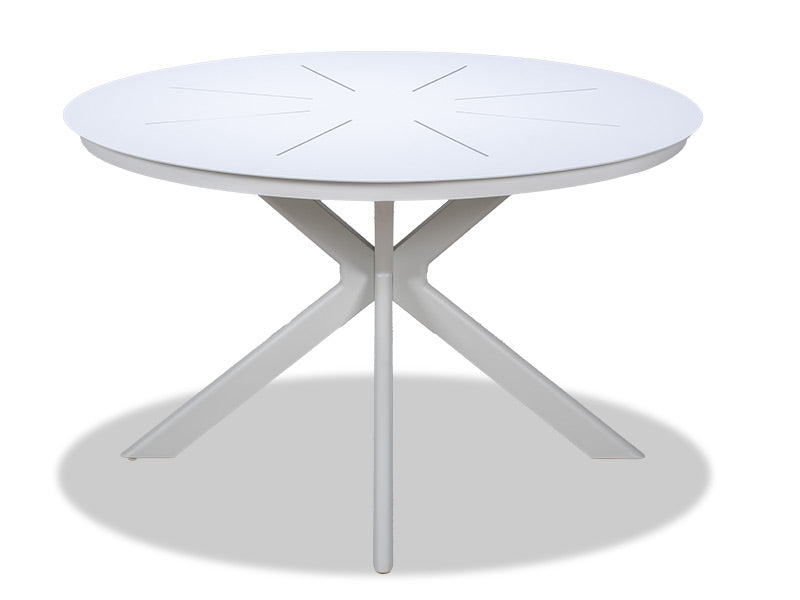 Sleek Outdoor Dining Table - White