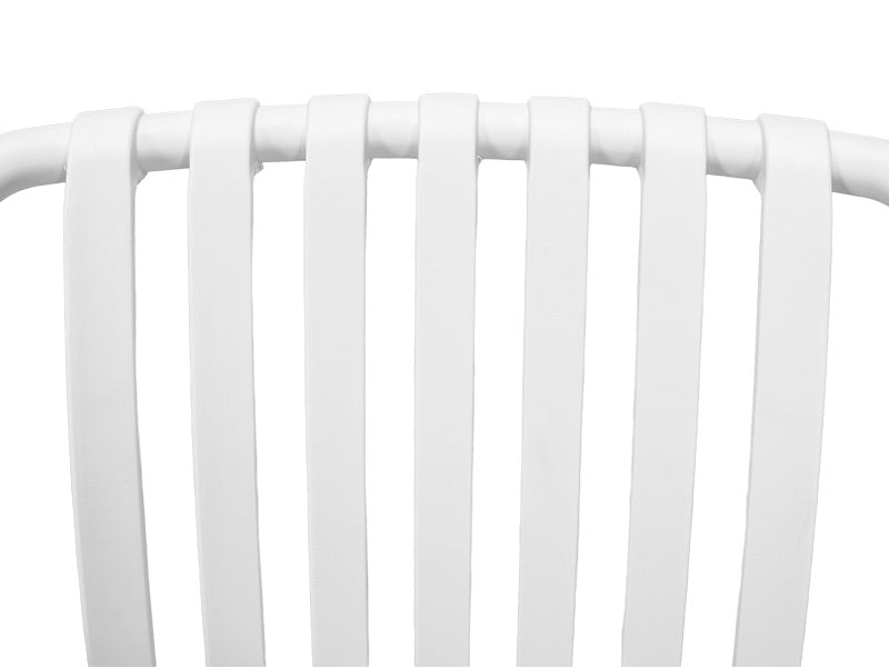 Surf Armless Outdoor Dining Chair - White